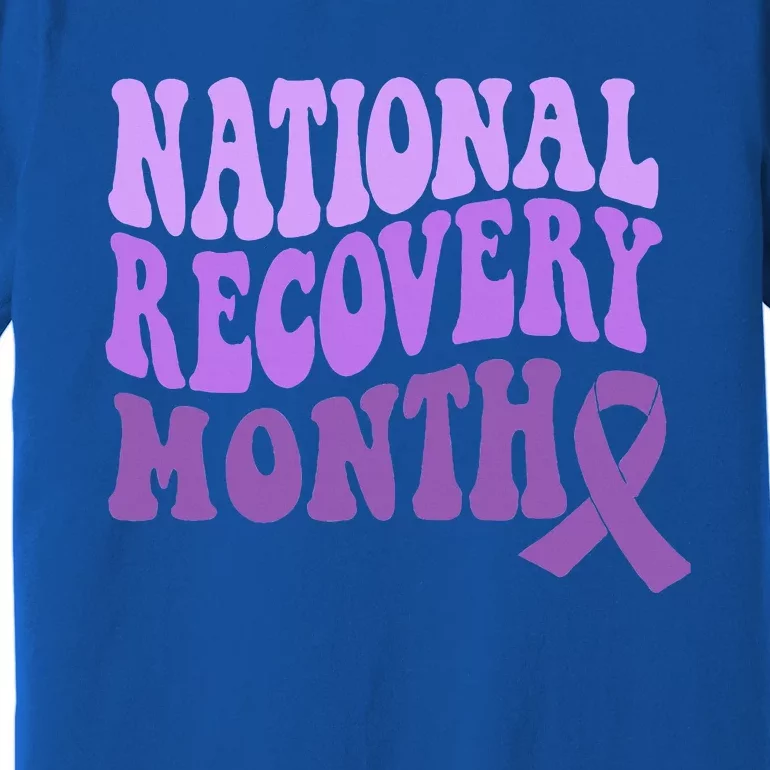 Warrior National Recovery Month Addiction Recovery Awareness Premium T-Shirt