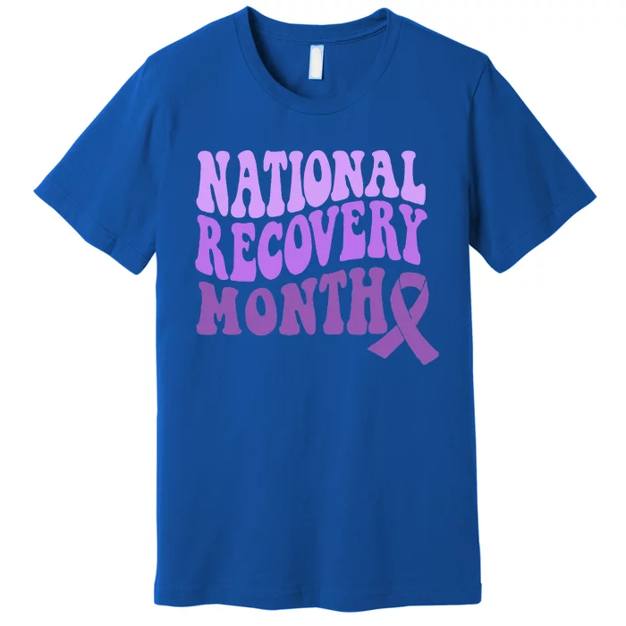 Warrior National Recovery Month Addiction Recovery Awareness Premium T-Shirt