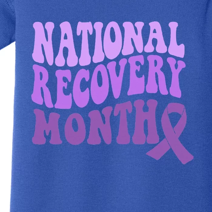 Warrior National Recovery Month Addiction Recovery Awareness Baby Bodysuit