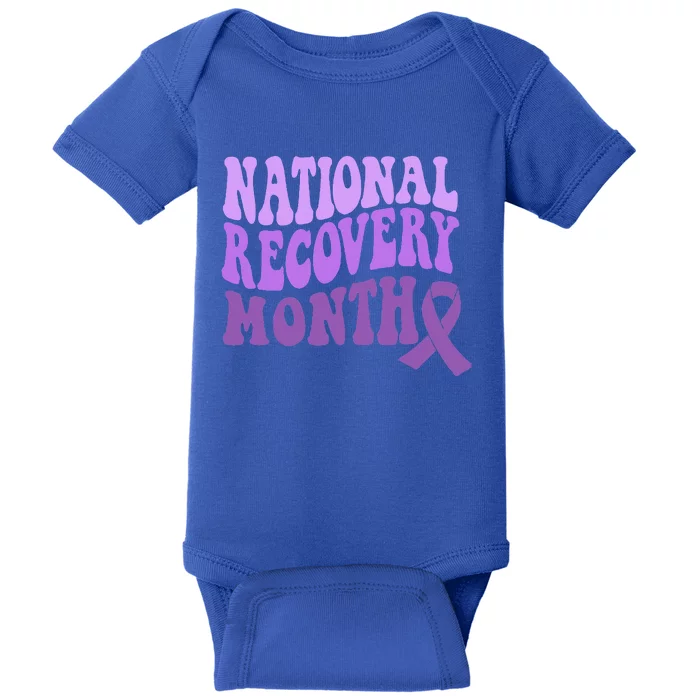 Warrior National Recovery Month Addiction Recovery Awareness Baby Bodysuit