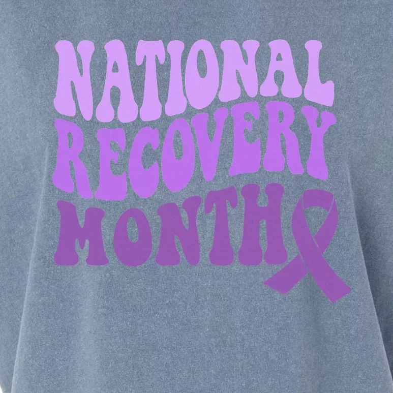 Warrior National Recovery Month Addiction Recovery Awareness Garment-Dyed Women's Muscle Tee