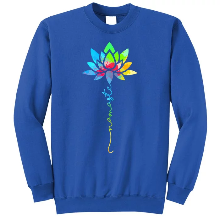 Wo Namaste Rainbow Dala Lotus Flower Meditation Yoga Gift Tall Sweatshirt