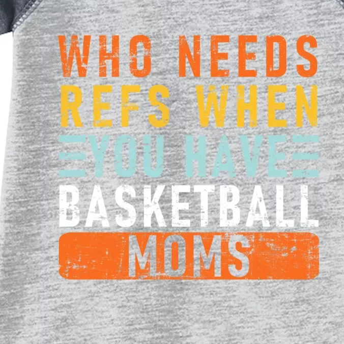 Who Needs Refs When You Have Basketball Moms Basketball Infant Baby Jersey Bodysuit