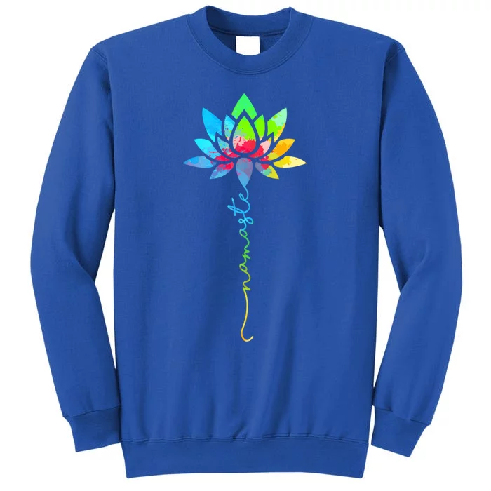 Wo Namaste Rainbow Dala Lotus Flower Meditation Yoga Meaningful Gift Tall Sweatshirt