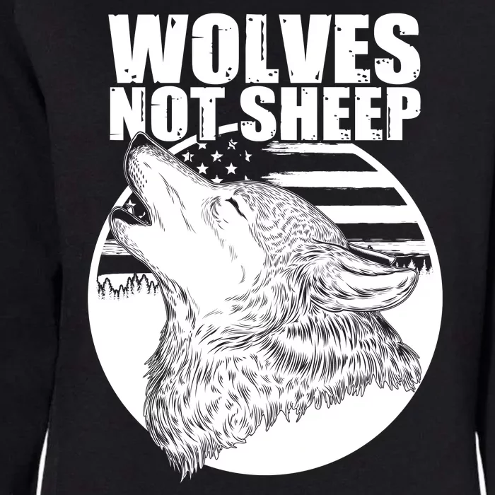 Wolves Not Sheep Womens California Wash Sweatshirt