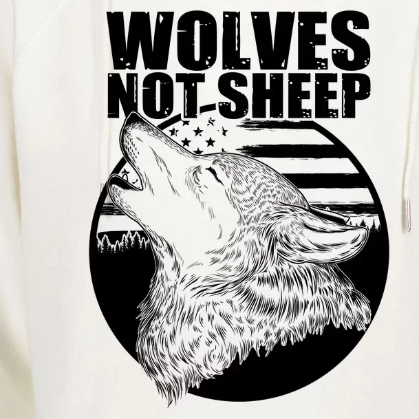 Wolves Not Sheep Womens Funnel Neck Pullover Hood