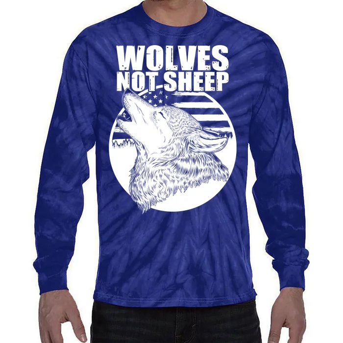 Wolves Not Sheep Tie-Dye Long Sleeve Shirt