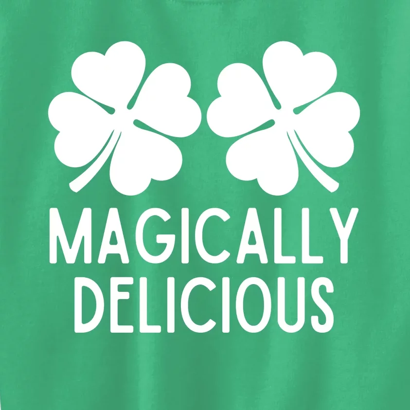 Womens Naughty Shamrocks Magically Delicious St Patricks Day Women Kids Sweatshirt