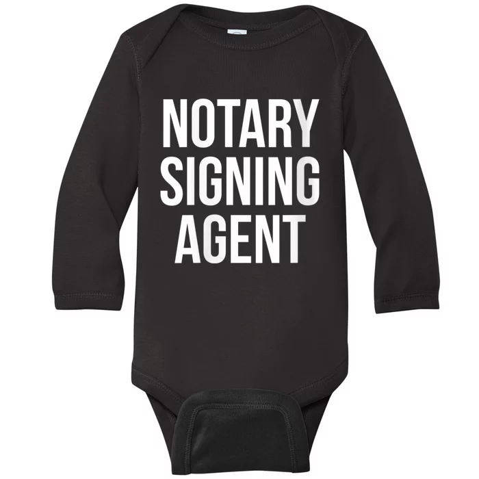 Wo Notary Signing Agent Simple Halloween Party Costume Baby Long Sleeve Bodysuit