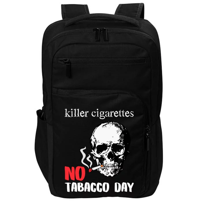 World No Tobacco Day Skull Smoking Gift Idea Gift Impact Tech Backpack