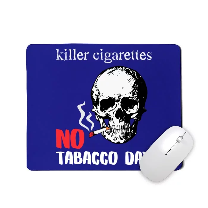 World No Tobacco Day Skull Smoking Gift Idea Gift Mousepad