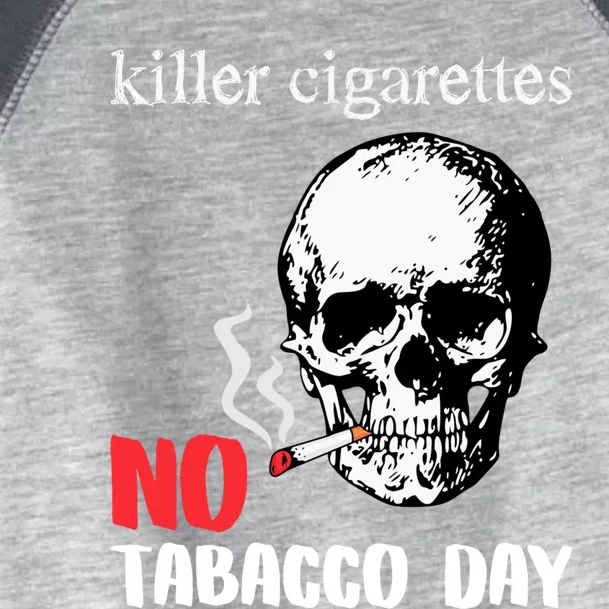 World No Tobacco Day Skull Smoking Gift Idea Gift Toddler Fine Jersey T-Shirt