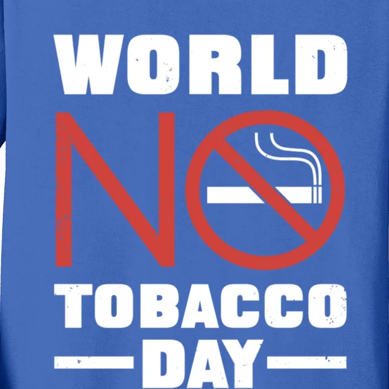 World No Tobacco Day: No Smoking Cool Gift Kids Long Sleeve Shirt