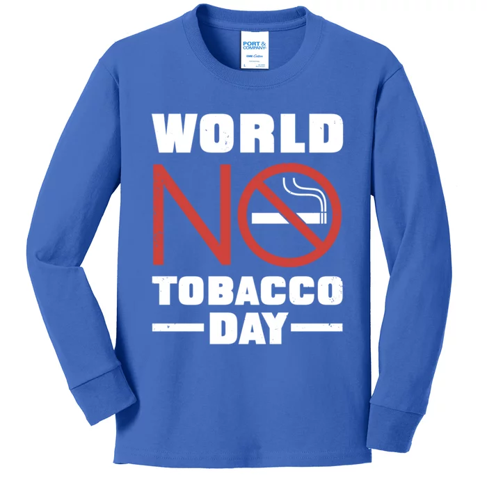 World No Tobacco Day: No Smoking Cool Gift Kids Long Sleeve Shirt