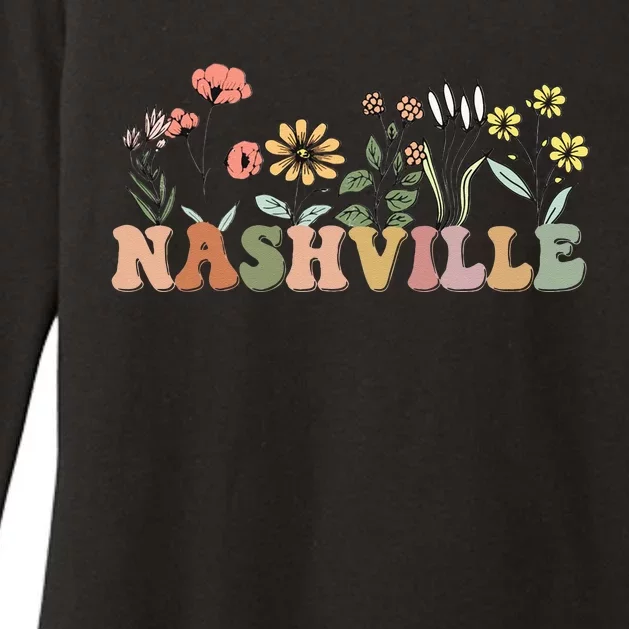 Wildflower Nashville Tennessee Country Music Retro Nash City Womens CVC Long Sleeve Shirt