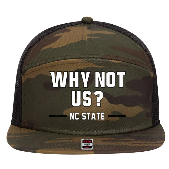 Why Not Us Nc State 7 Panel Mesh Trucker Snapback Hat