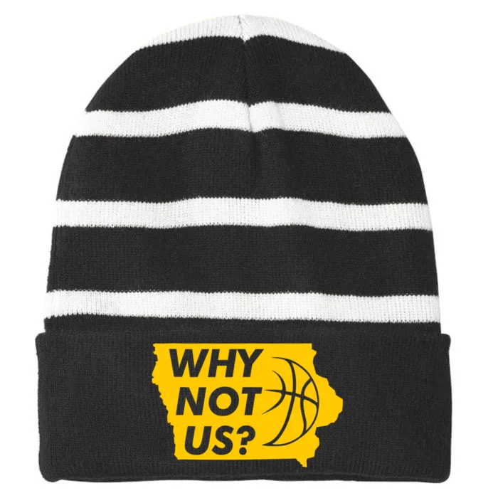 Why Not Us Iowa Striped Beanie with Solid Band