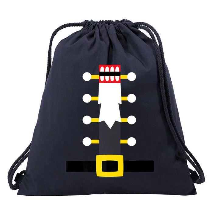 Wooden Nutcracker Uniform Holiday Pajama Dress Up A Drawstring Bag