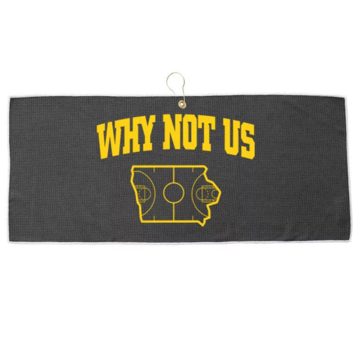 Why Not Us Iowa Large Microfiber Waffle Golf Towel