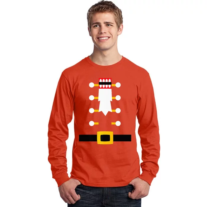 Wooden Nutcracker Uniform Holiday Pajama Dress Up Tall Long Sleeve T-Shirt