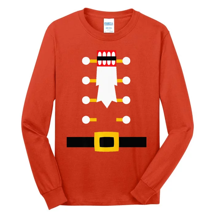 Wooden Nutcracker Uniform Holiday Pajama Dress Up Tall Long Sleeve T-Shirt