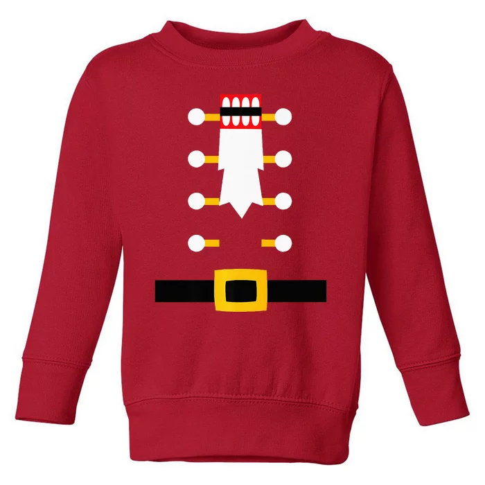 Wooden Nutcracker Uniform Holiday Pajama Dress Up Toddler Sweatshirt