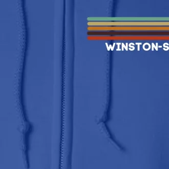 Winstonsalem Nc Us Cities Of America Retro Gift Full Zip Hoodie