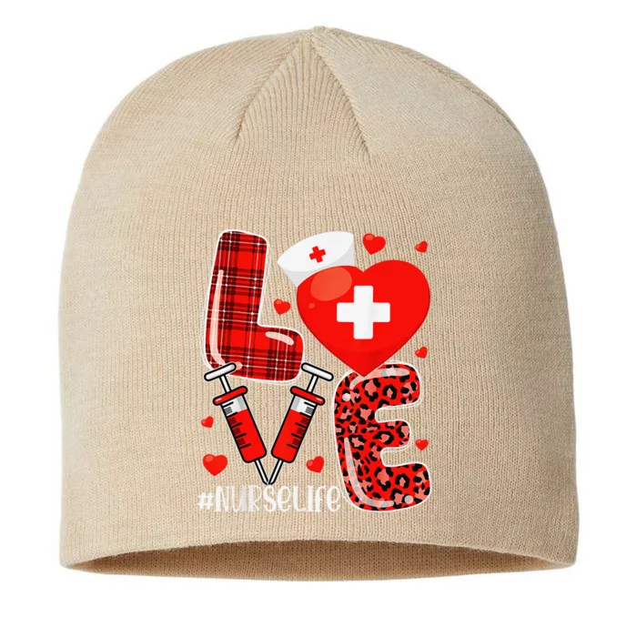 Women Nurses Valentines Day Gifts Hearts Stethoscope Cute 8 1/2in Sustainable Knit Beanie