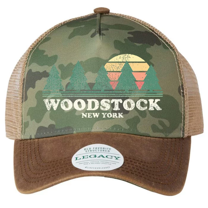 W.O.O.D.S.T.O.C.K Ny Vintage Throwback Retro 70s Design Legacy Tie Dye Trucker Hat