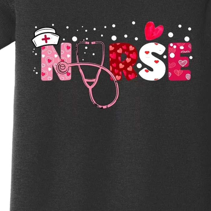 Wo Nurses Valentines Day Gifts Hearts Stethoscope Baby Bodysuit