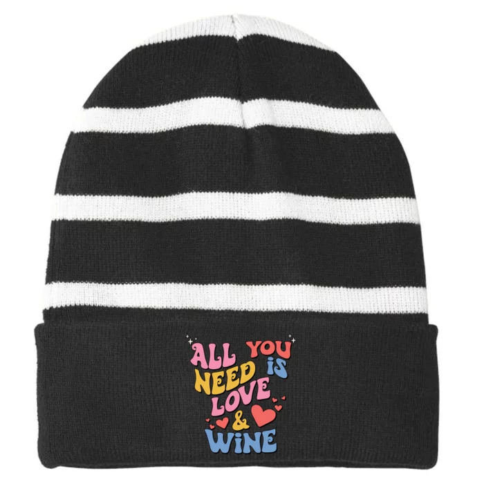 Wi NE Striped Beanie with Solid Band