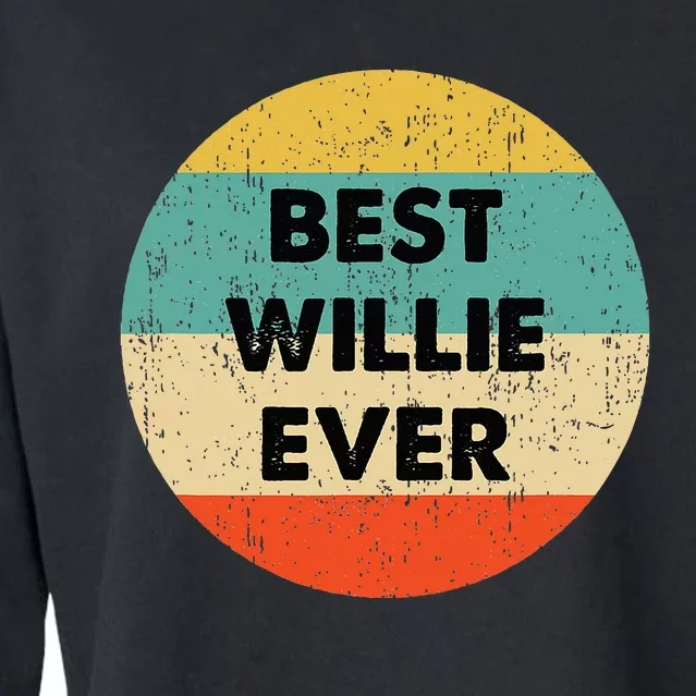 Willie Name Cropped Pullover Crew