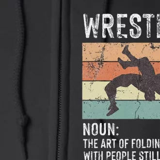 Wrestling Noun Wrestler Definition Folding Clothes Wrestle Full Zip Hoodie