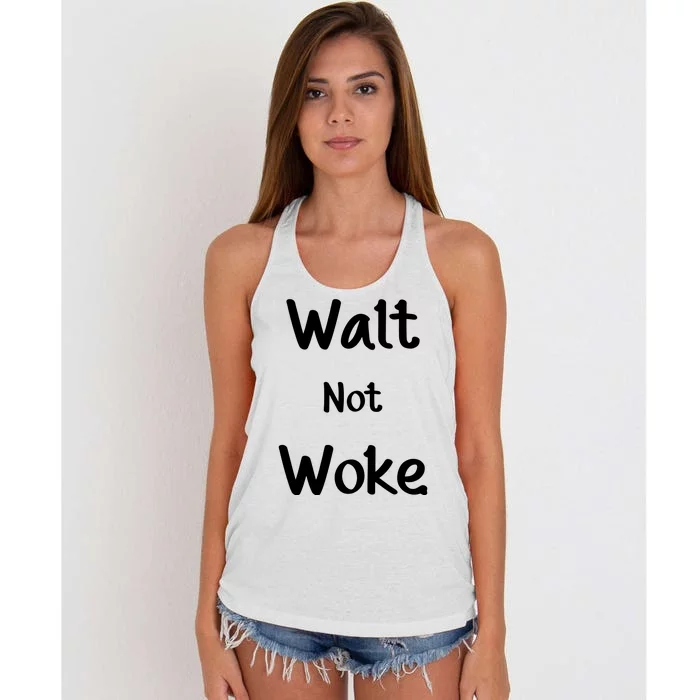 Walt Not Woke Women's Knotted Racerback Tank