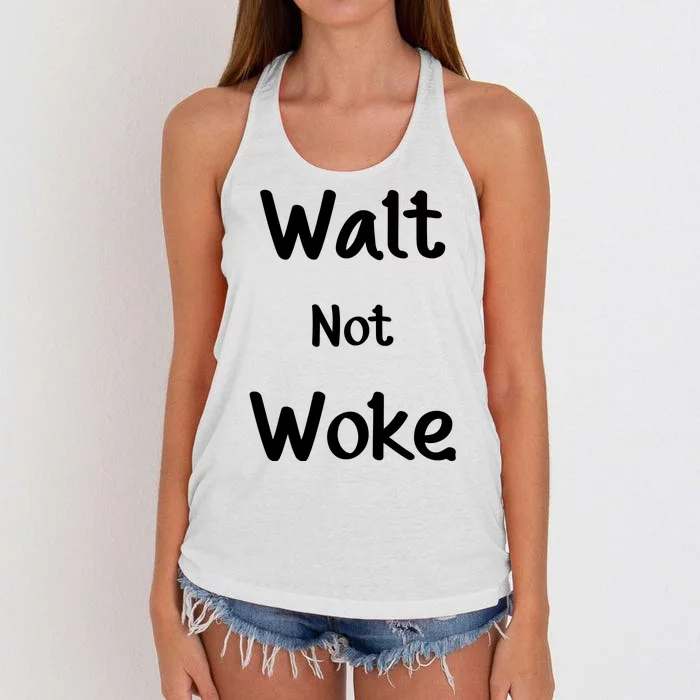 Walt Not Woke Women's Knotted Racerback Tank