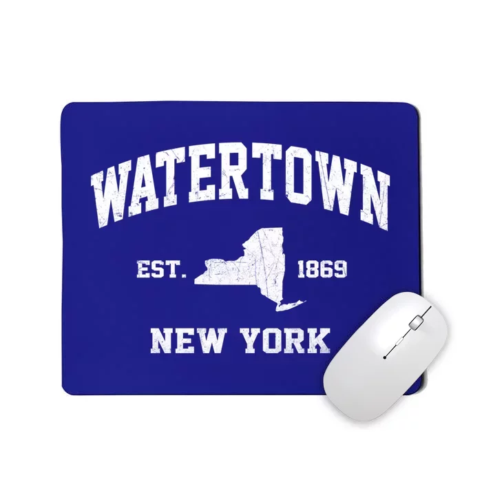 Watertown New York Ny Vintage State Athletic Style Funny Gift Mousepad