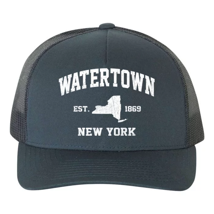 Watertown New York Ny Vintage State Athletic Style Funny Gift Yupoong Adult 5-Panel Trucker Hat