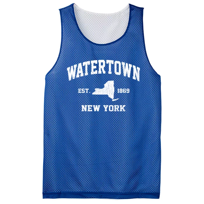 Watertown New York Ny Vintage State Athletic Style Gift Mesh Reversible Basketball Jersey Tank