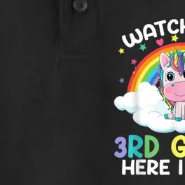 Watch Out 3rd Grade Here I Come Funny Back To School Unicorn Dry Zone Grid Performance Polo