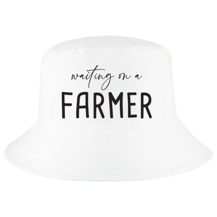 Waiting On A Farmer Funny Farmer Wife Cool Comfort Performance Bucket Hat