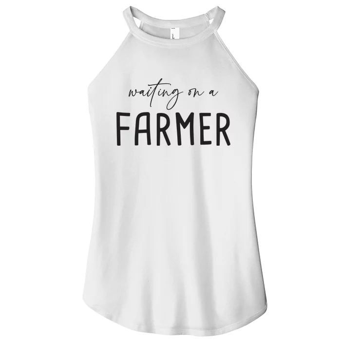 Waiting On A Farmer Funny Farmer Wife Women’s Perfect Tri Rocker Tank