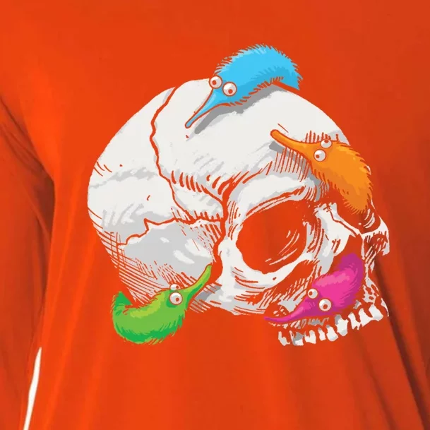 Worms On A String On A Skull Cooling Performance Long Sleeve Crew