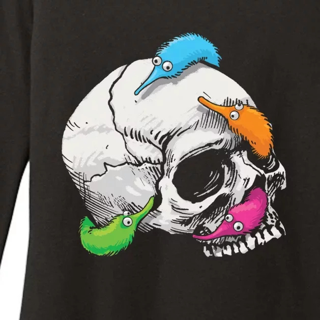 Worms On A String On A Skull Womens CVC Long Sleeve Shirt