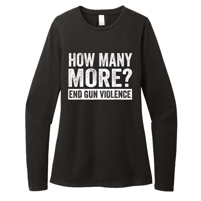 Wear Orange Anti Gun How Many More? End Gun Violence Womens CVC Long Sleeve Shirt