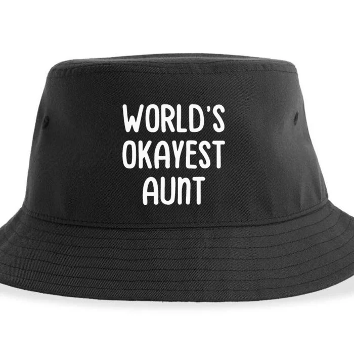 WorldS Okayest Aunt Sustainable Bucket Hat