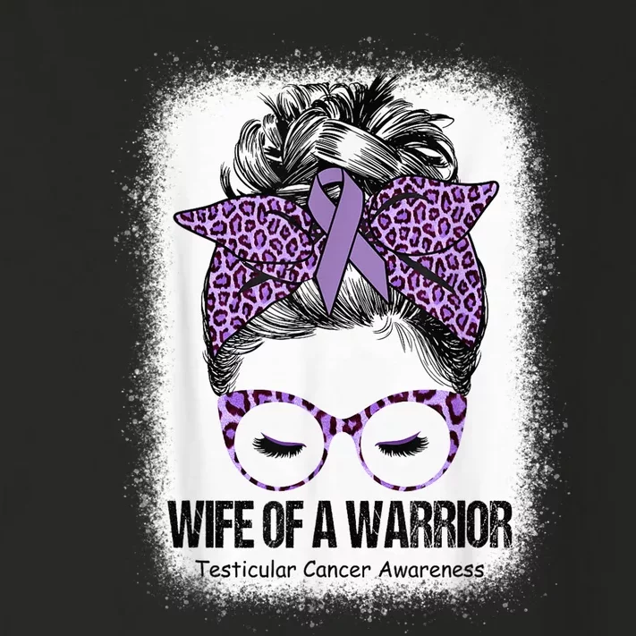 Wife of a Warrior Purple Ribbon Testicular Cancer Awareness Toddler Long Sleeve Shirt