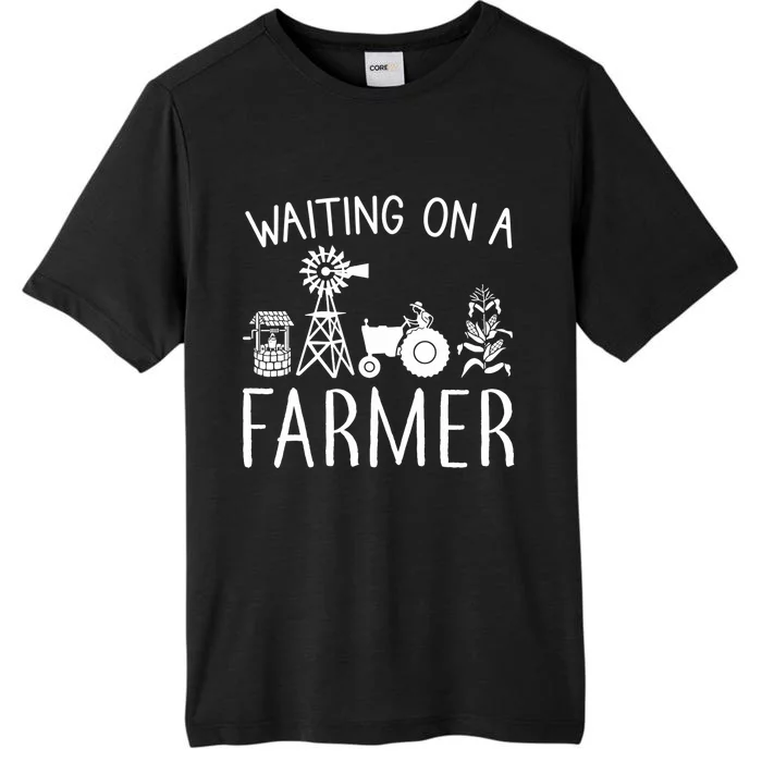 Waiting On A Farmer Funny Farming Gift ChromaSoft Performance T-Shirt