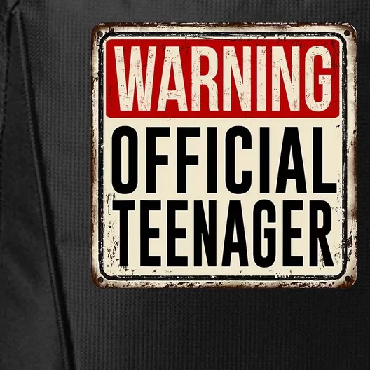 Warning Officially A Teenager City Backpack