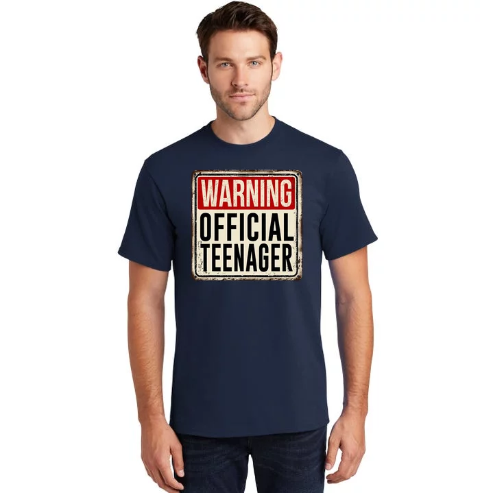 Warning Officially A Teenager Tall T-Shirt