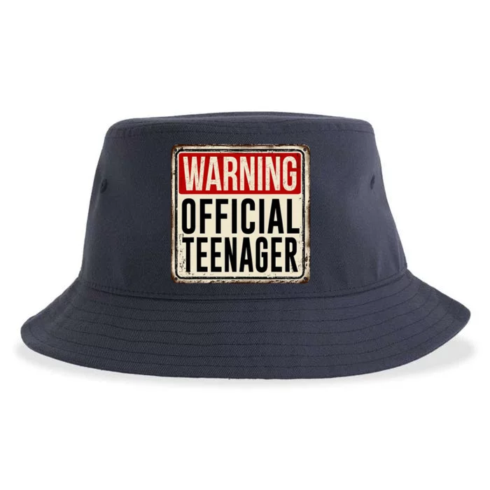 Warning Officially A Teenager Sustainable Bucket Hat